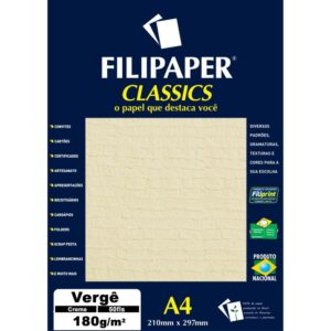 Papel A4 Verge Creme 180G. - Imagem 1