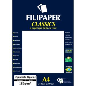 Papel A4 Diplomata Branco Opaline 180G. - Imagem 1