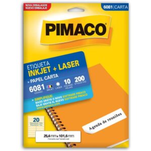 Etiqueta Carta 6081 10 Fls 25,4 X 101,6 Mm - Imagem 1