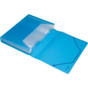 Pasta Sanfonada Plastica A4 12 Divisoes Azul - Imagem 1