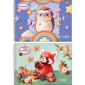 Caderno Desenho Univ Capa Dura Sweetness 80FLS. - Imagem 1