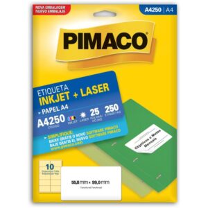Etiqueta A4 A4250 25 Fls 55,8 X 99,0 Mm - Imagem 1