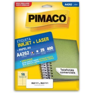 Etiqueta A4 A4262 25 Fls 33,9 X 99,0 Mm - Imagem 1