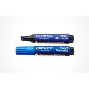 Pincel Marcador Permanente Recarregavel 4 e 8MM Azul - Imagem 2