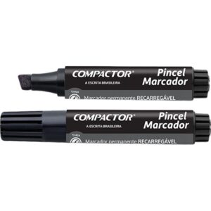 Pincel Marcador Permanente Recarregavel 4 e 8MM Preto - Imagem 2
