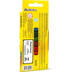 Giz de Cera Curto 12 Cores Triangular 45G - Imagem 2