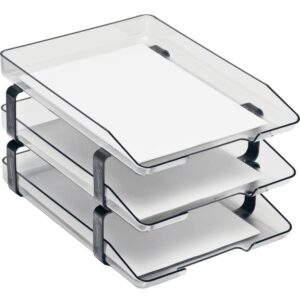 Caixa Correspondencia Tripla Acrilica Classic Cristal - Imagem 1