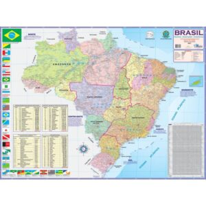 Mapa Periodico Brasil Politic/Rodov - Imagem 1