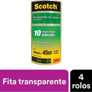 Fita para Empacotamento Scotch 5802 Transp. 45MMX45M. - Imagem 5