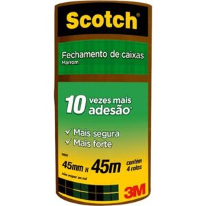 Fita para Empacotamento Scotch 5802 Marrom 45MMX45M. - Imagem 1