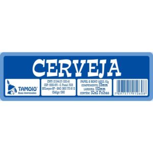 Impresso Talao Ficha Cerveja 50X2 75MMX160MM - Imagem 1