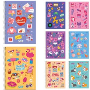 Caderno Espiral 1/4 Capa Dura Cliff Feminino 80FLS. - Imagem 1
