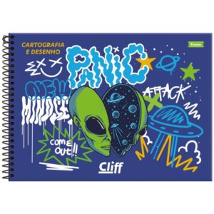 Caderno Desenho Univ Capa Dura Cliff Masc/Fem 80FLS. - Imagem 3