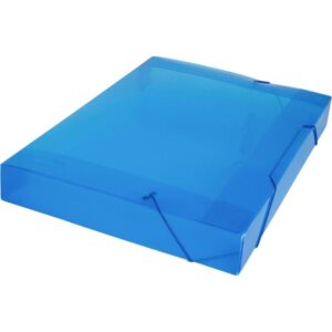Pasta Aba Elastica Plastica Oficio 40MM Azul Soft - Imagem 1
