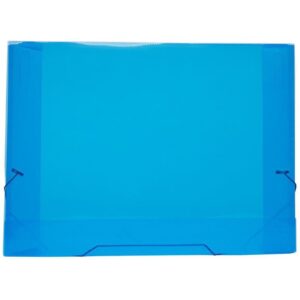 Pasta Aba Elastica Plastica Oficio 40MM Azul Soft - Imagem 2