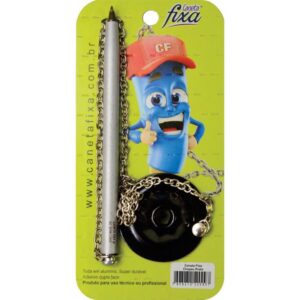 Caneta para Balcao Chapeu Polida C/Suporte Preto - Imagem 2
