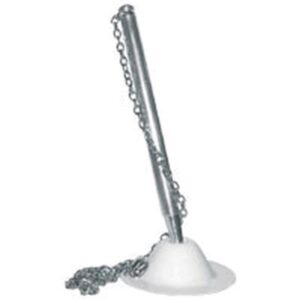 Caneta para Balcao Chapeu Polida C/Suporte Branco - Imagem 1