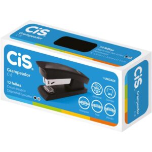 Grampeador Plastico Cis C-8 P/12FLS.26/6 Preto - Imagem 2