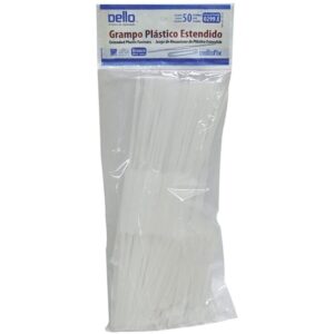 Grampo Trilho Plastico Dellofix Estendido Branco - Imagem 1