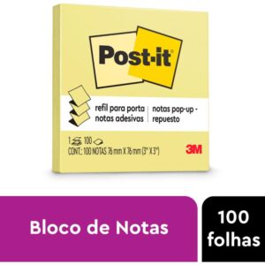 Bloco de Recado Post-It Pop Up Refil RR330 76X76 Amar. - Imagem 6