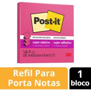 Bloco de Recado Post-It Pop Up Refil R330 76X76 Rosa - Imagem 7