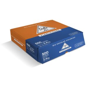 Giz Escolar Plastificado Cores Master Cx.c/500UN. - Imagem 1