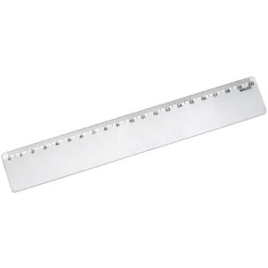 Regua Plastica Cristal 20CM. - Imagem 1