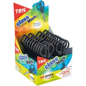 Tesoura Escolar Tris Class Basic 13CM 3CORES - Imagem 1