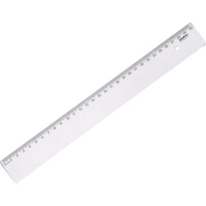 Regua de Poliestireno New Line Cristal 30CM. - Imagem 1