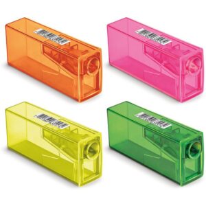 Apontador com Deposito Transparente Cores Neon - Imagem 2
