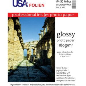 Papel Fotografico Inkjet A4 Glossy 180G - Imagem 1