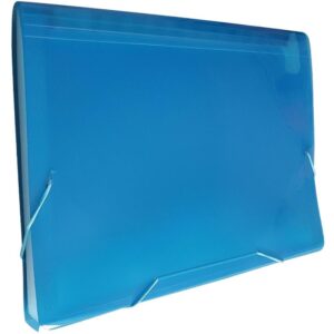 Pasta Sanfonada Plastica A4 12 Divisoes Azul - Imagem 1