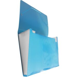 Pasta Sanfonada Plastica A4 12 Divisoes Azul - Imagem 2