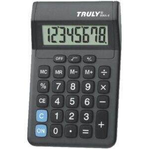 Calculadora de Mesa 8 Dig. Preta C/1PILHA Aa - Imagem 1