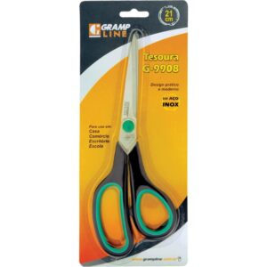 Tesoura G-9908 Inox Cabo PR.EMBOR.21CM - Imagem 1