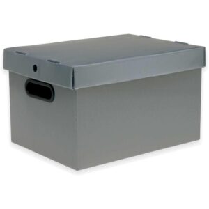 Caixa Organizadora Prontobox Prata 360X265X230 Md - Imagem 1