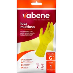 Luva Latex Multiuso Leve G Amarela - Imagem 1