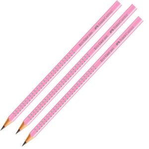 Lapis Preto Triangular Ecolapis Grip 2001 Rosa - Imagem 1