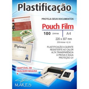 Plastico para Plastificacao Pouch Film A4 220X307 (0,10) - Imagem 1