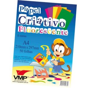 Bloco para Educacao Artistica Fluorescente A4 50F 90G - Imagem 1