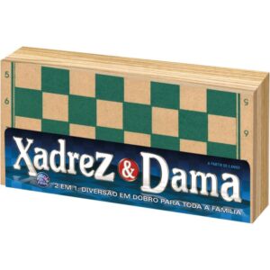 Jogo de Xadrez Xadrez e Dama Escolar - Imagem 1