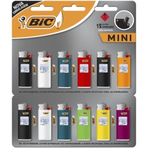 Isqueiro Descartavel Bic Mini a Gas Cartela C/12UND - Imagem 1