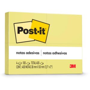 Bloco de Recado Post-It 653 Amarelo 38X50MM C/100FLS - Imagem 1