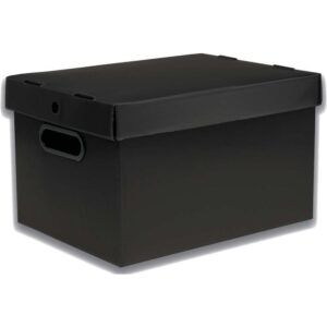 Caixa Organizadora Prontobox Preta 360X265X230 Md - Imagem 1