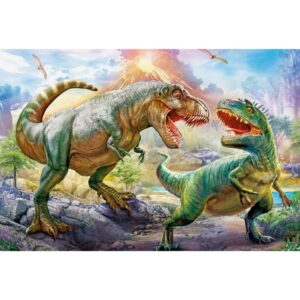 Quebra-Cabeca Cartonado Batalha dos Dinossauros 200PCS - Imagem 2