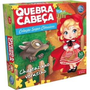Quebra-Cabeca Cartonado Chapeuzinho Vermelho 80PCS - Imagem 1