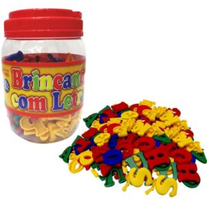 Brinquedo Pedagogico Brincando C/ as Letras 173PCS - Imagem 1