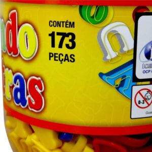 Brinquedo Pedagogico Brincando C/ as Letras 173PCS - Imagem 7