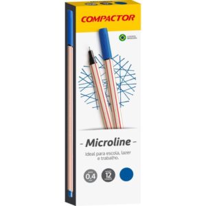 Caneta com Ponta Porosa Microline 0,4MM Azul Escuro - Imagem 1