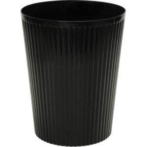 Lixeira para Escritorio Canelado Preto 9,3L 23X29CM - Imagem 1